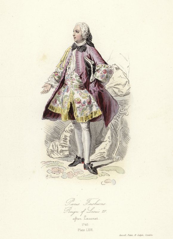 Modas de Paris, reinado de Luís XV de French School