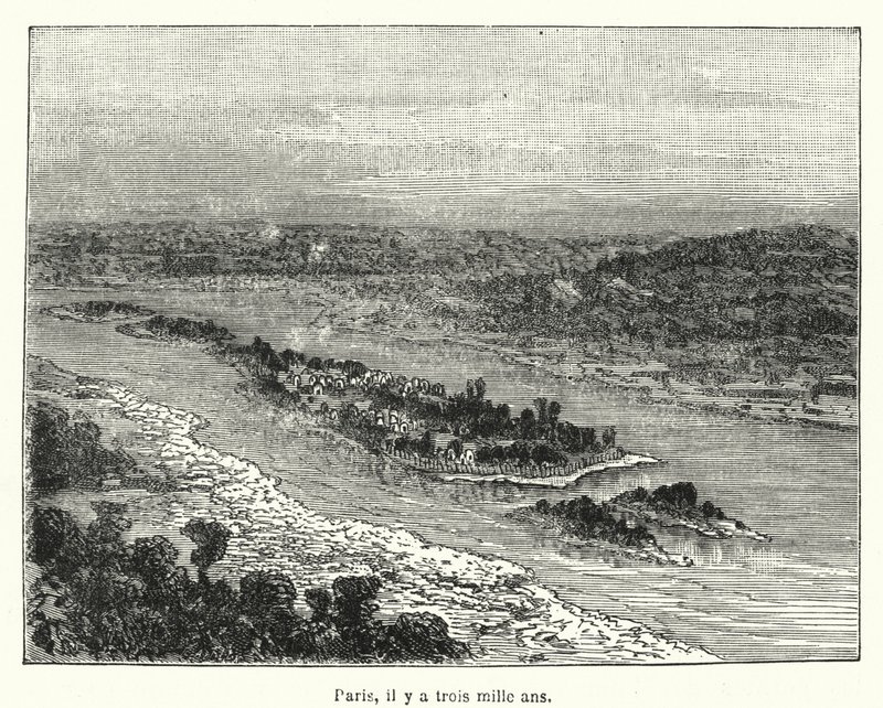 Paris, três mil anos atrás (gravura) de French School