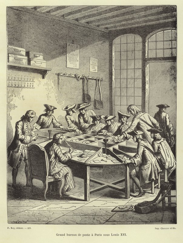 Correios de Paris sob Louis XVI de French School