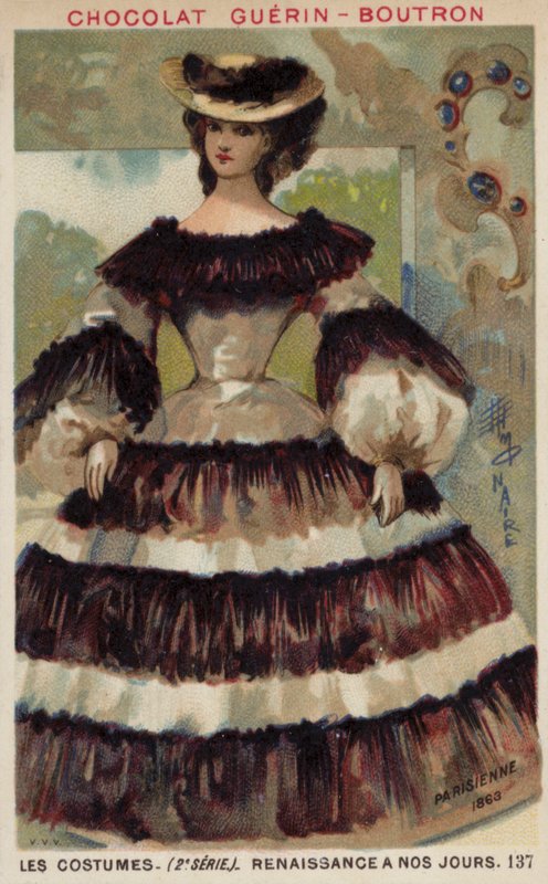Moda parisiense, 1863 de French School