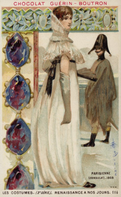 Modas parisienses do consulado, 1803 de French School