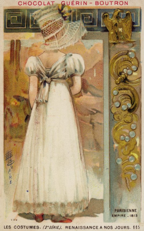 Modas parisienses do primeiro império, 1813 de French School