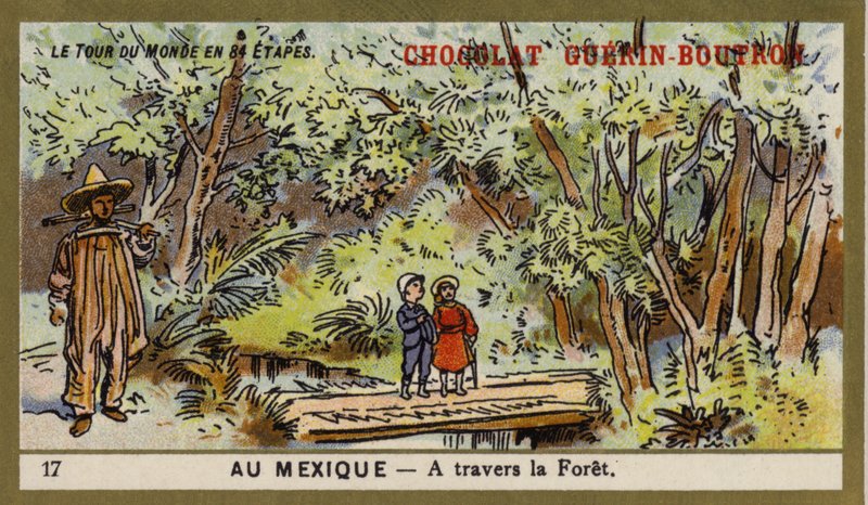 Passando por uma floresta, México (chromolitho) de French School