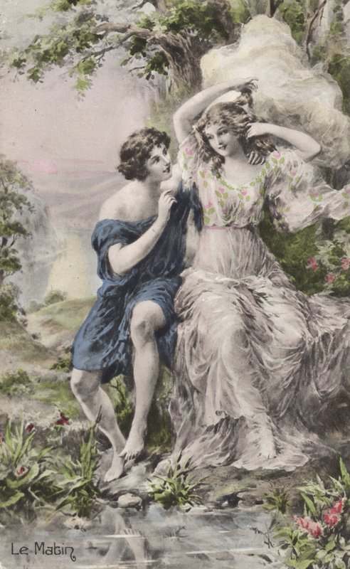 Casal Pastoral (cor litho) de French School