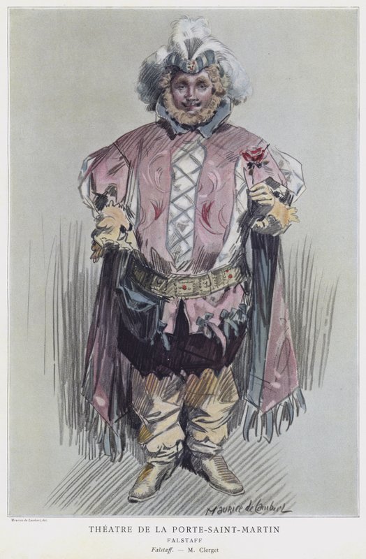 Paul Clerget no papel título em Falstaff de French School
