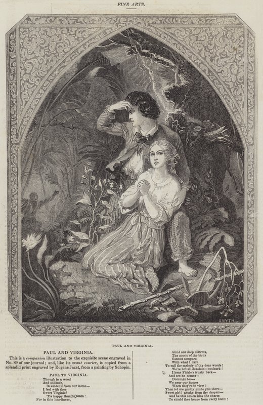Paul e Virginia (gravura) de French School