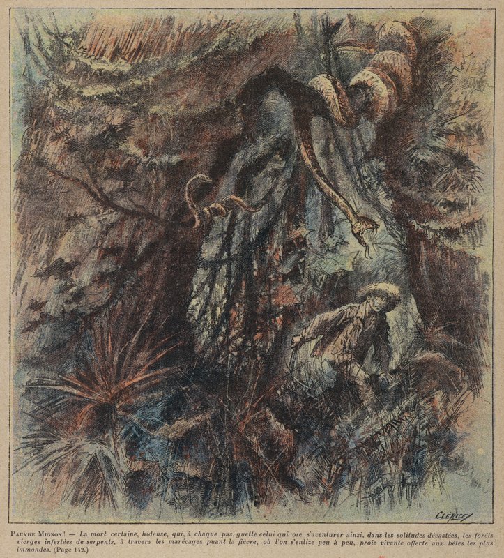 Pauvre Mignon de Edmond Ladoucette (litografia a cores) de French School