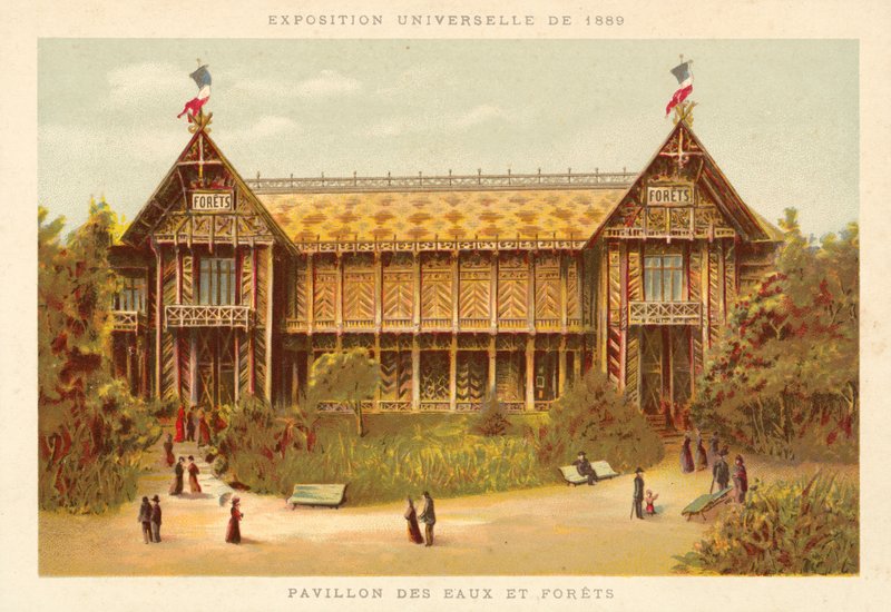 Pavilhão das Águas e Florestas, Exposição Universelle 1889, Paris de French School