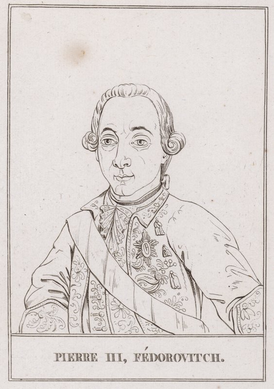 Pedro III, Czar da Rússia (gravura) de French School