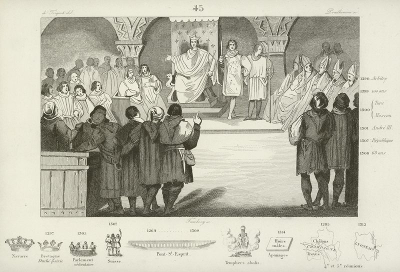 Filipe IV da França convoca os Estados Gerais, Palácio de Louuvre, Paris, 1302 de French School