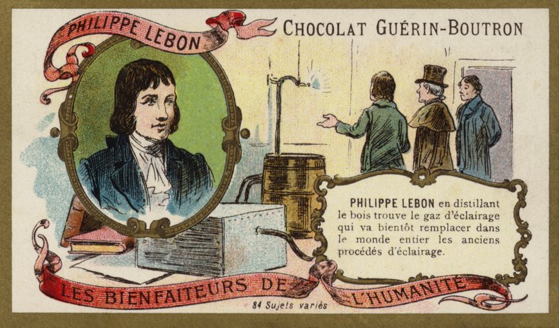 Philippe Lebon, engenheiro e químico francês (chromolitho) de French School