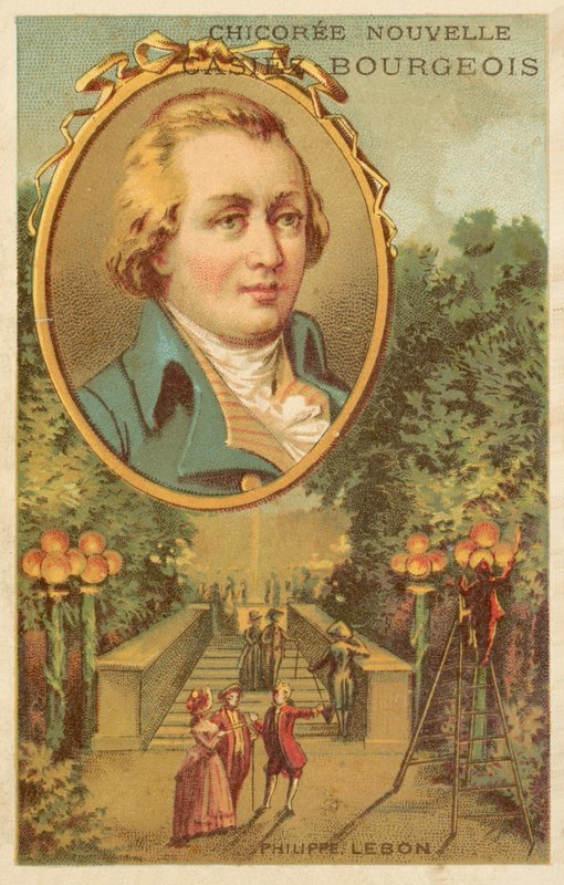 Philippe Lebon, engenheiro e químico francês (chromolitho) de French School
