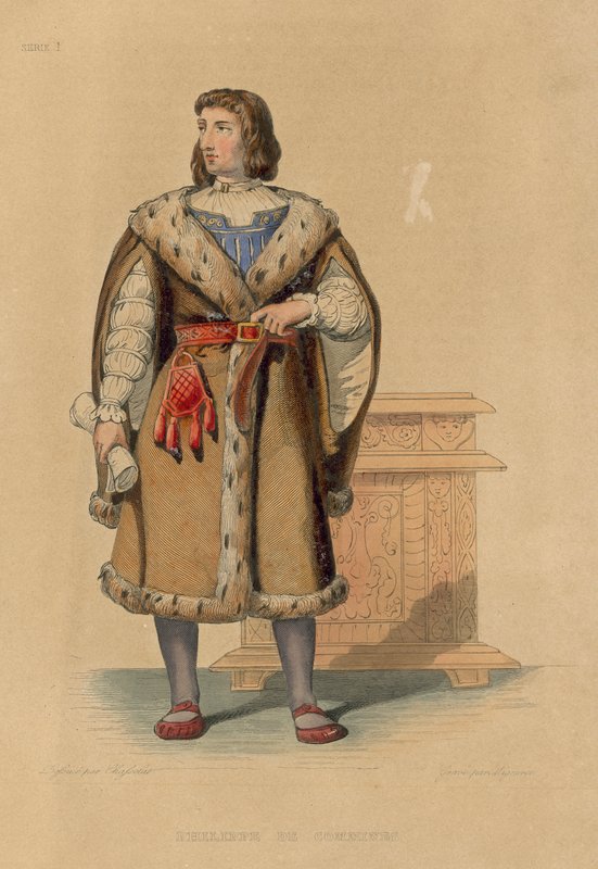 Philippe de Commines (gravura colorida) de French School