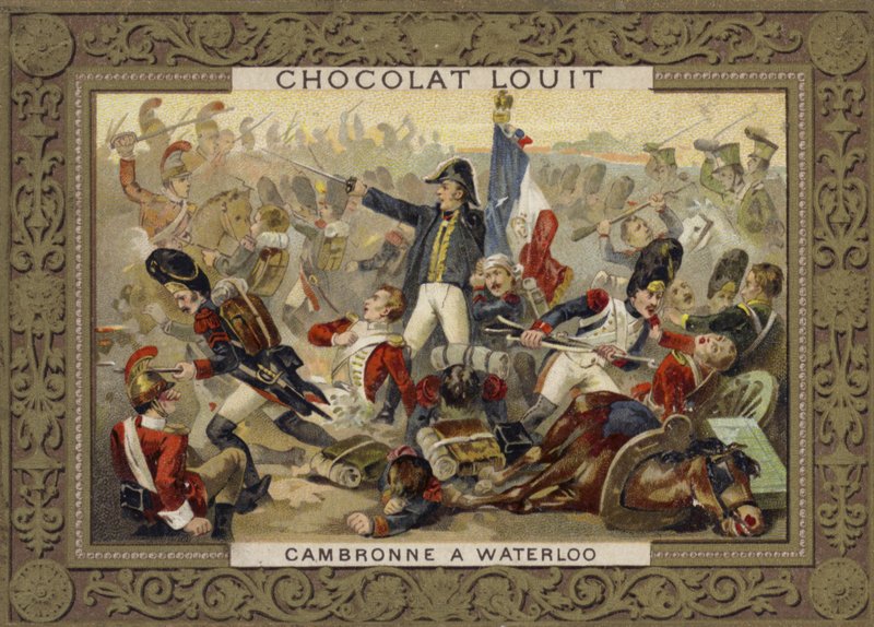 Pierre Cambronne, general francês, na batalha de Waterloo, 1815 de French School