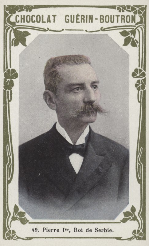 Pedro, o primeiro, rei da Sérvia (foto colorida) de French School