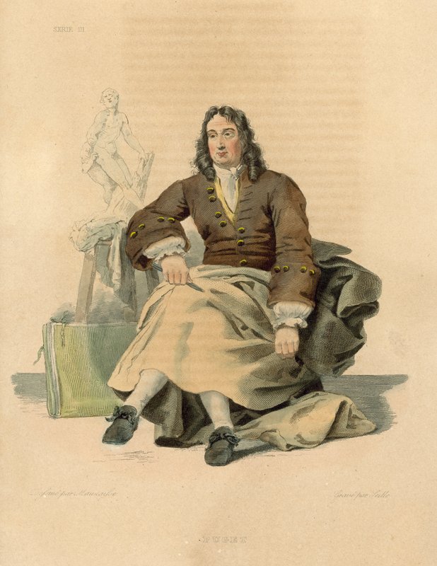 Pierre Puget (gravura colorida) de French School