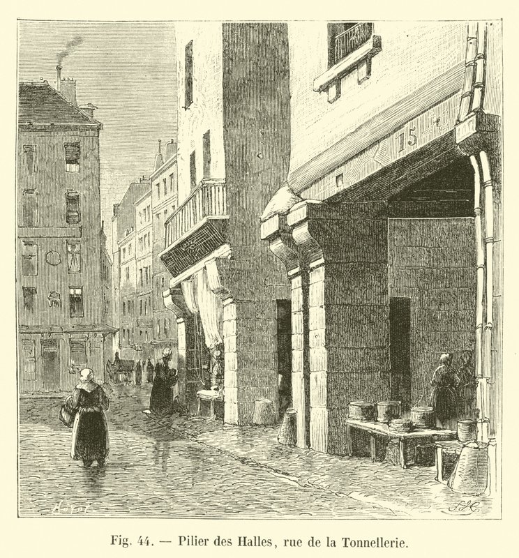 Pilar de Les Halles, rue de la Tonnellerie de French School