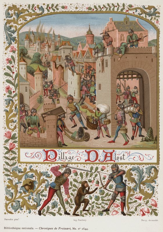 Pillage DAlost (cromolito) de French School