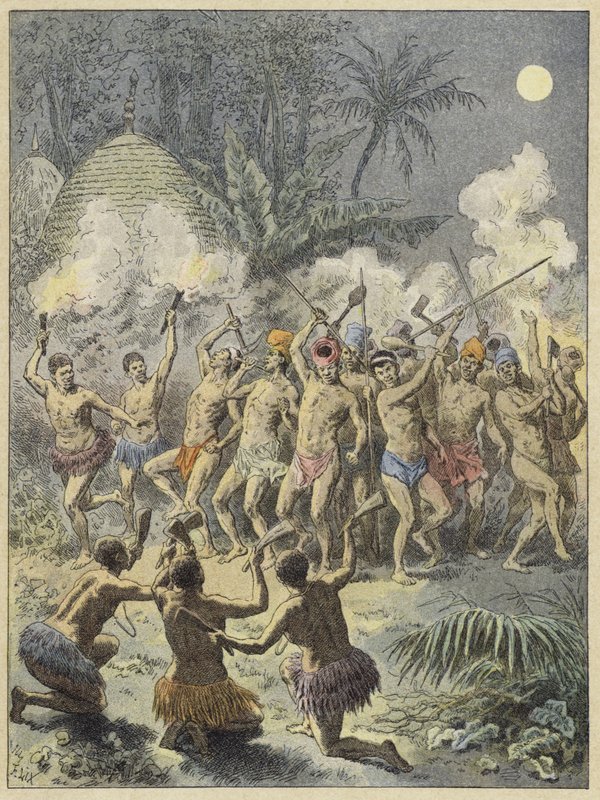 Pilou, dança tradicional de Kanak, Nova Caledônia de French School