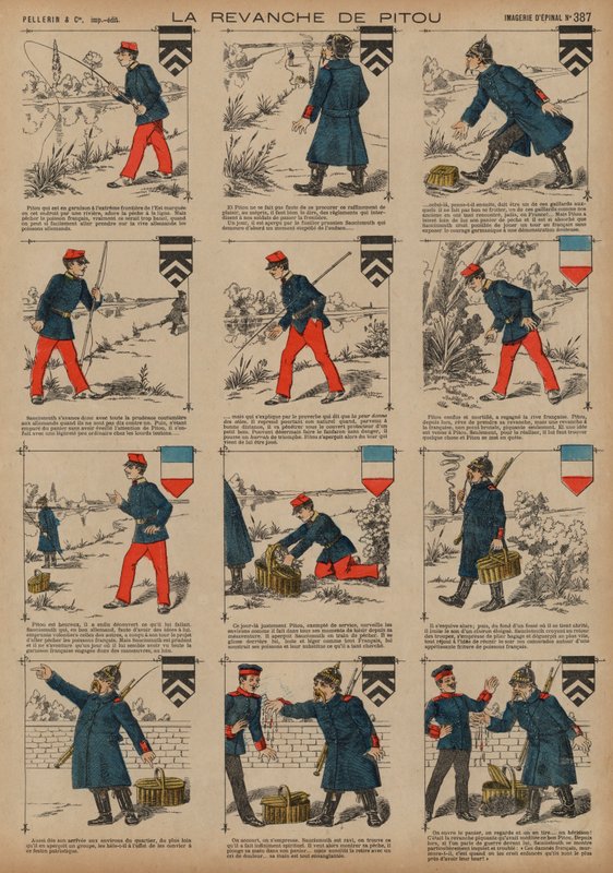 A vingança de Pitou (gravação colorida) de French School