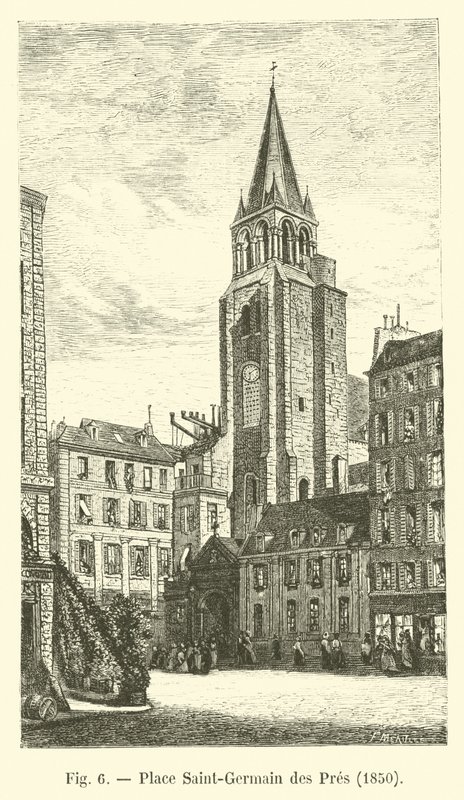 Praça Saint-Germain des Pres, 1850 de French School