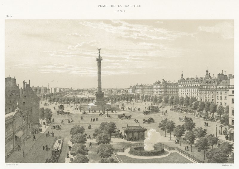 Praça da Bastilha, 1878 de French School