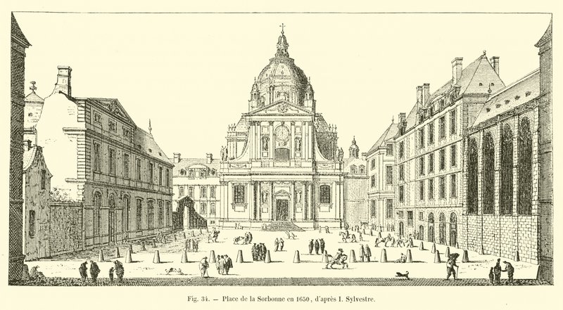 Place de la Sorbonne em 1650, por I Sylvester de French School