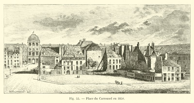 Place du Carrousel em 1850 de French School