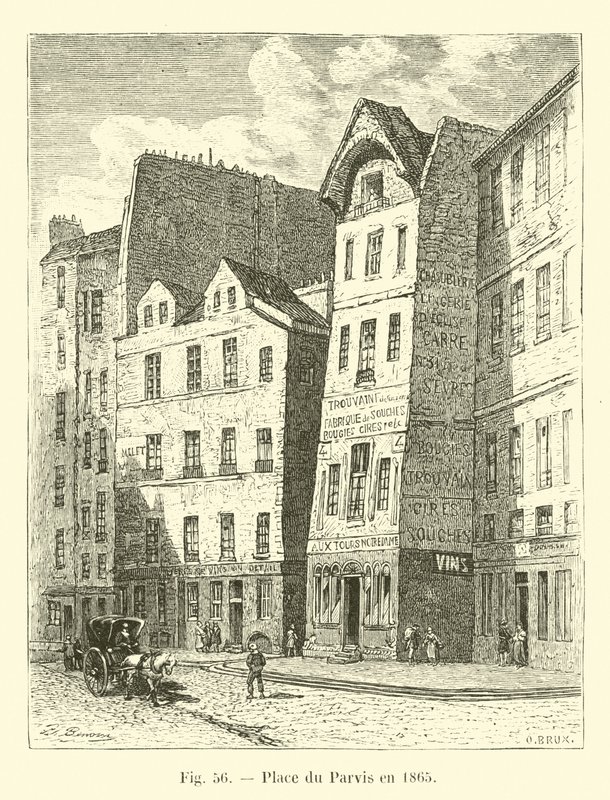 Place du Parvis em 1865 de French School