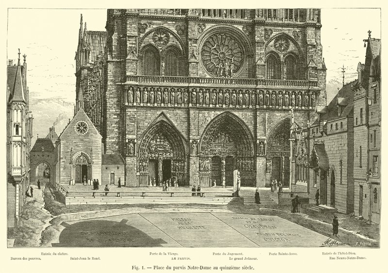Praça de Nossa Senhora no século XV de French School