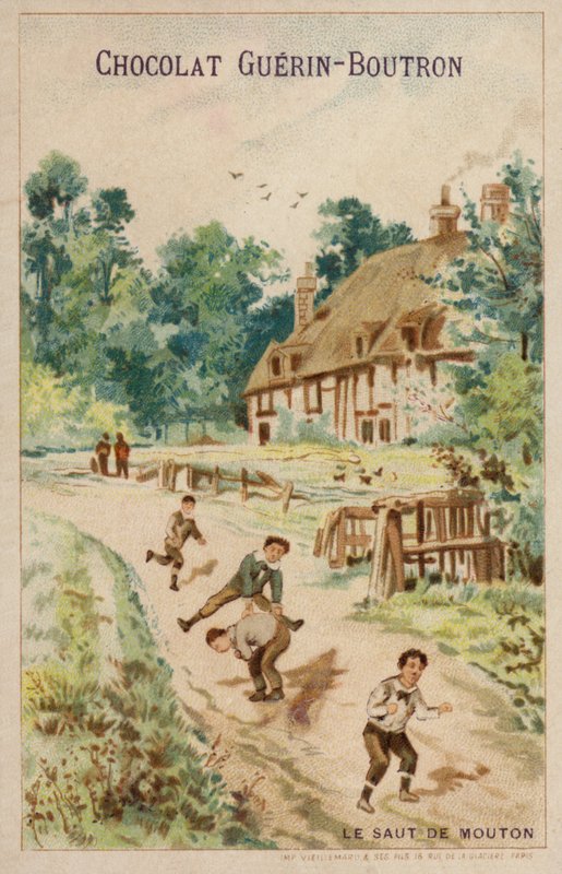 Jogar ao salto (chromolitho) de French School