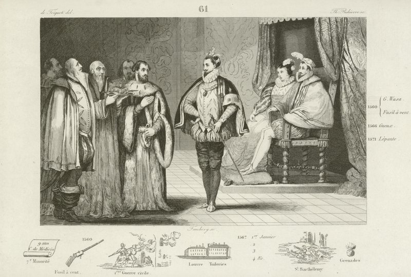 Embaixadores poloneses informando Henry, duque de Anjou que ele foi eleito rei da Polônia, 1573 de French School