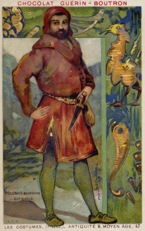 Traje burguês polonês, século XII de French School