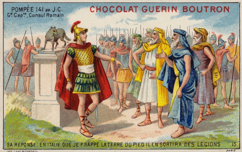Pompeu o Grande, general romano e cônsul (chromolitho) de French School