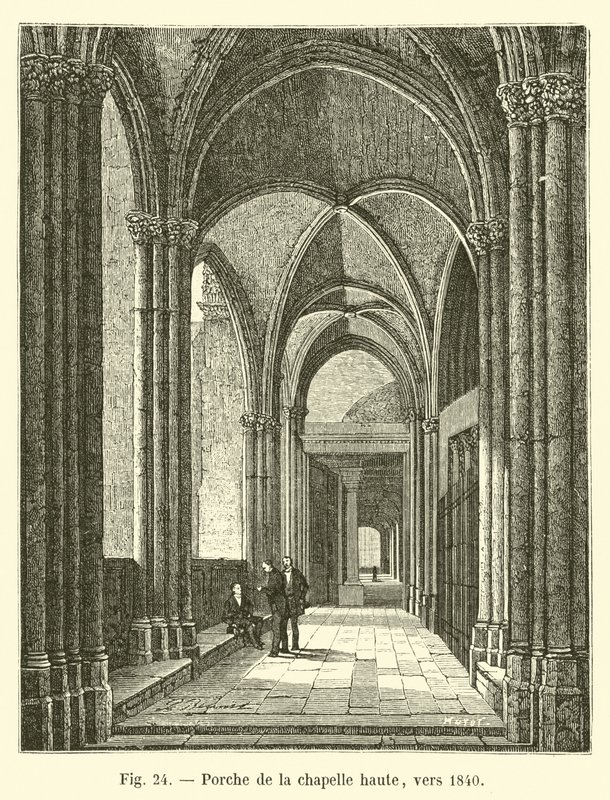 Pórtico da alta capela, por volta de 1840 de French School