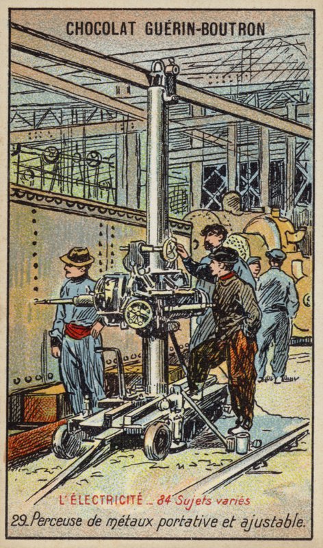 Berbequim metálico portátil e ajustável (chromolitho) de French School