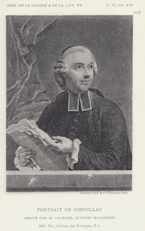 Retrato De Condillac (litho) de French School