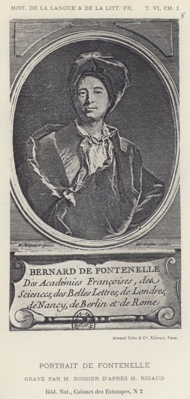 Retrato de Fontenelle (litho) de French School