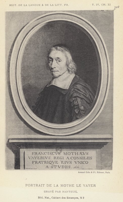 Retrato De La Mothe Le Vayer (litho) de French School