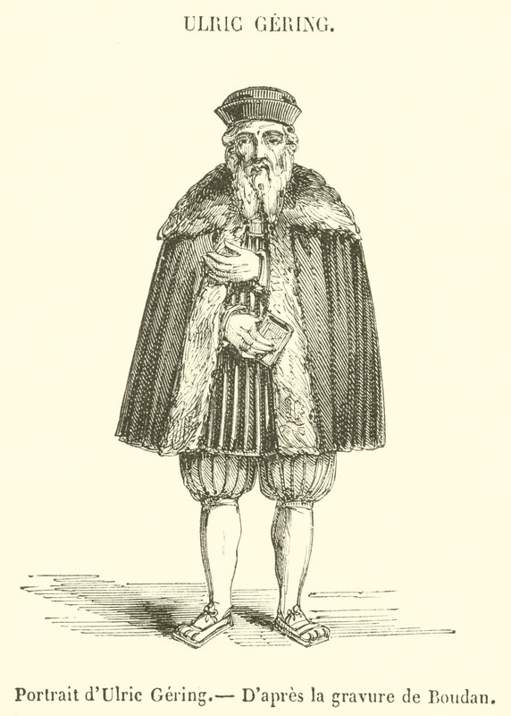 Retrato de Ulric Gering (gravura) de French School