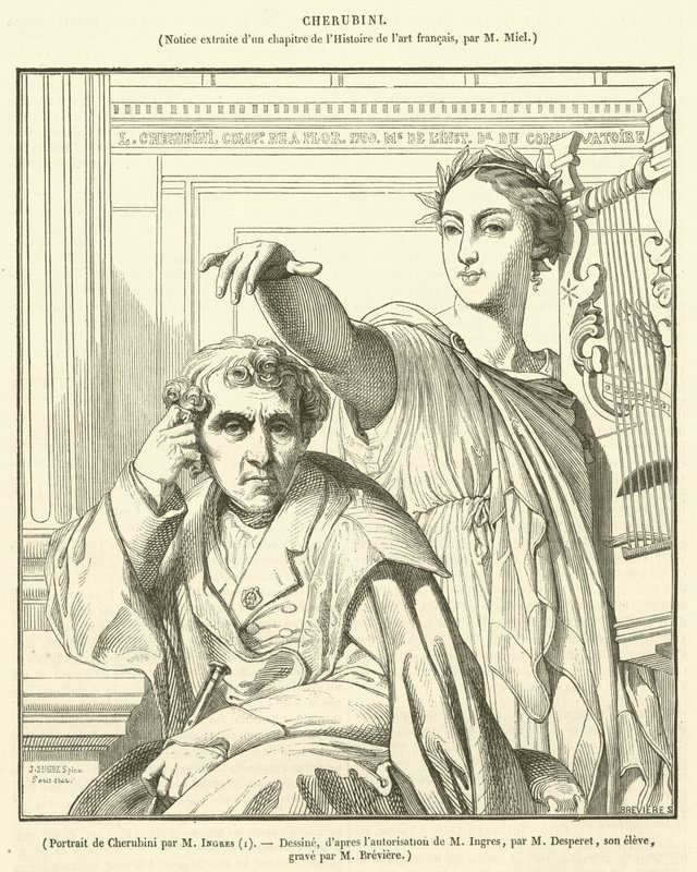 Retrato, de, cherubini de French School