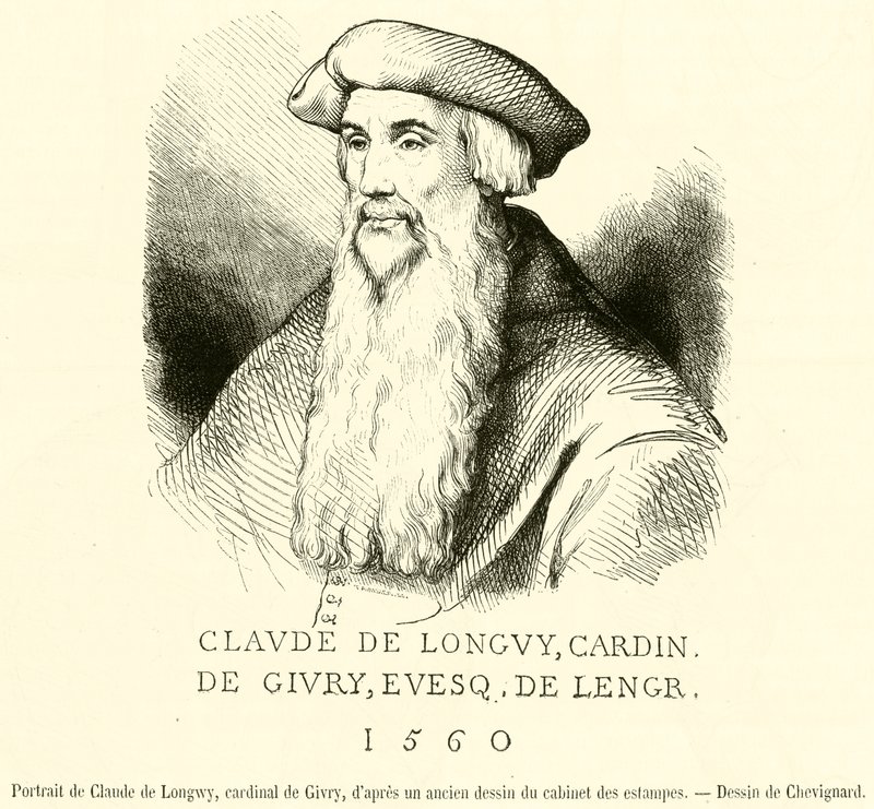 Retrato de Claude de Longwy, Cardeal de Givry (gravura) de French School