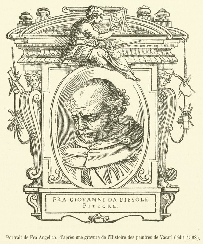 Retrato de Fra Angelico (gravura) de French School
