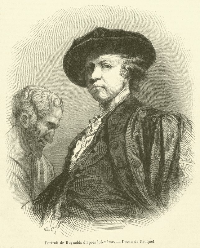 Retrato de Reynolds depois dele mesmo (gravura) de French School