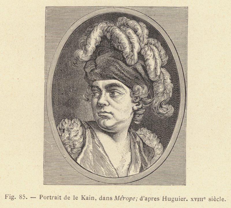 Retrato de le Kain, em Merope, depois de Huguier, século XVIII (gravura) de French School