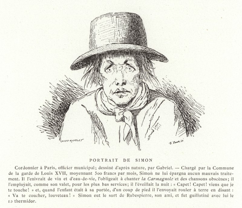 Retrato de antoine simon de French School