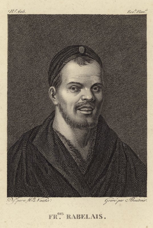Retrato de Francois Rabelais de French School