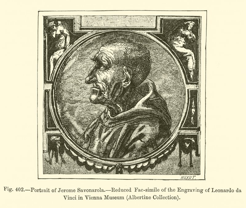 Retrato de Jerome Savonarola (gravura) de French School