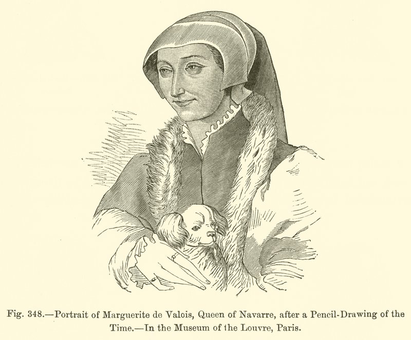Retrato de Marguerite de Valois, Rainha de Navarra (gravura) de French School