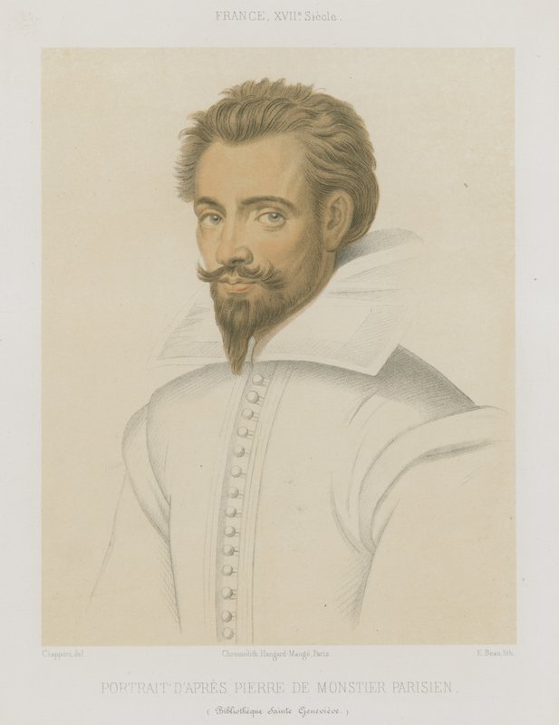 Retrato, de, um, homem, com, um, pointed, barba de French School